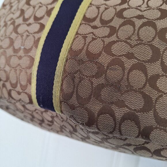 Coach Devin 26131 Brown Canvas/Leather Shoulder/Tote Bag - Picture 3 of 11